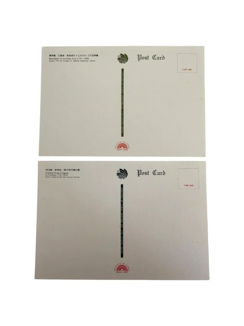Set Of 6 Japanese Fukui Asahido Postcards Kyoto‎ Japan Landscape River VTG Lot